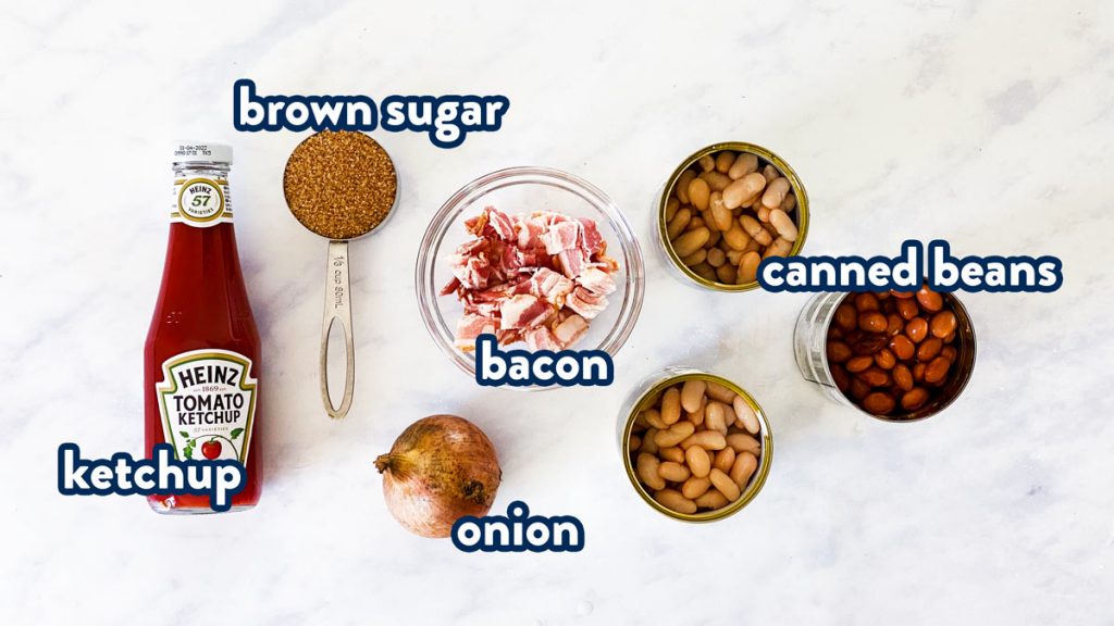 Bacon Brown Sugar Crockpot Baked Beans Recipe - Unfussy Kitchen