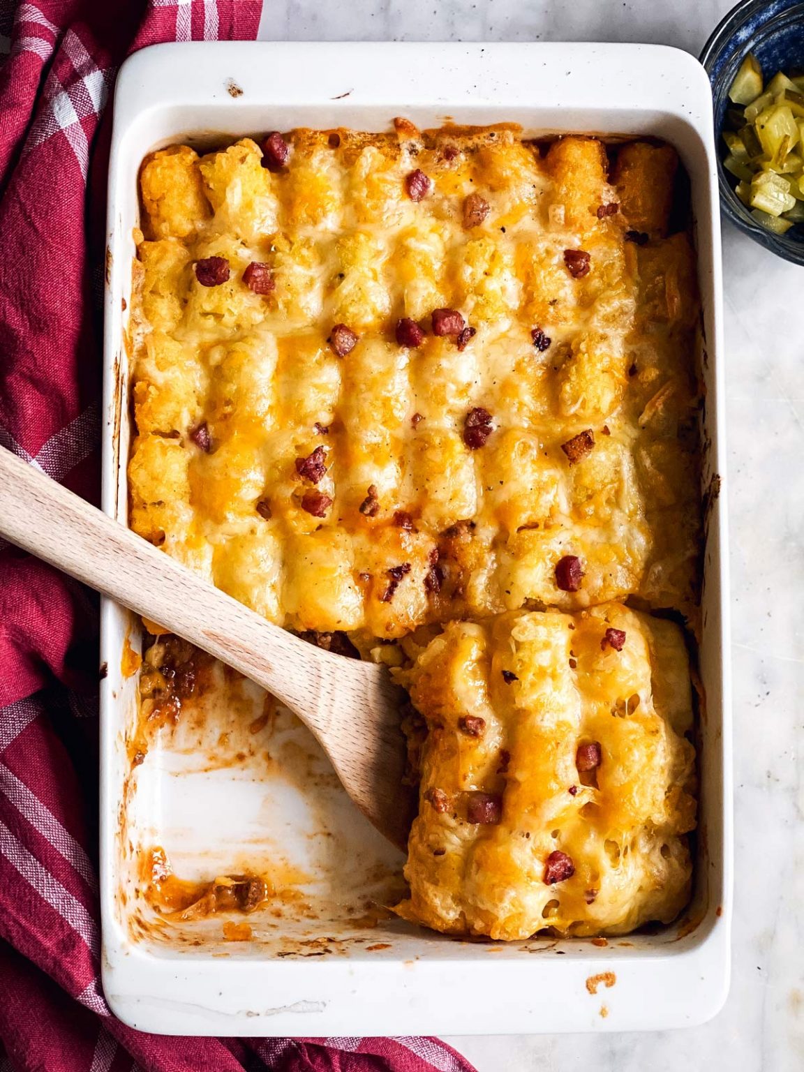 tater tot casserole with bacon