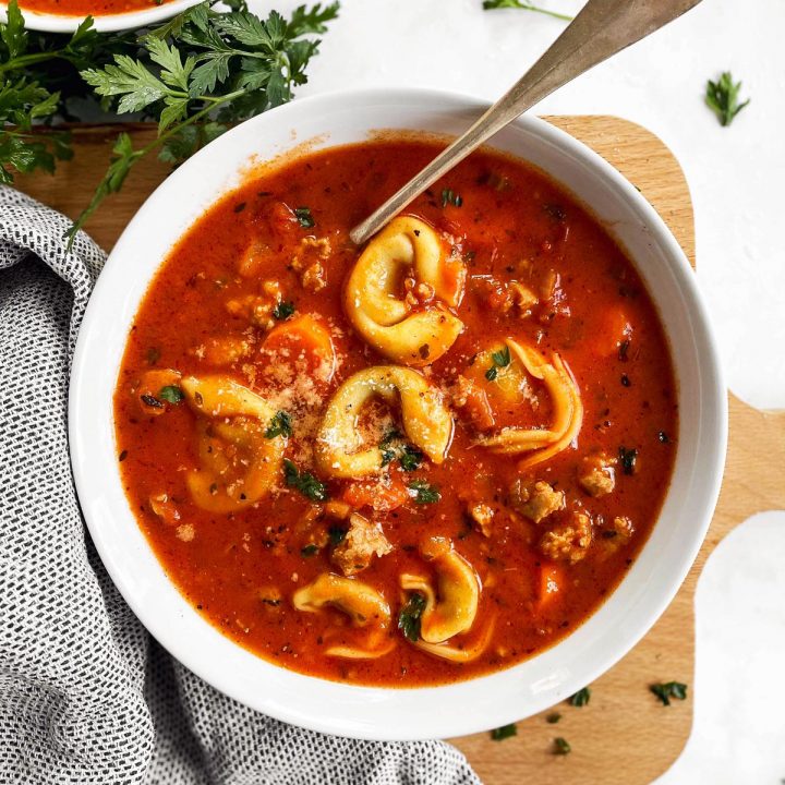 Crockpot Tortellini Soup Recipe - Unfussy Kitchen